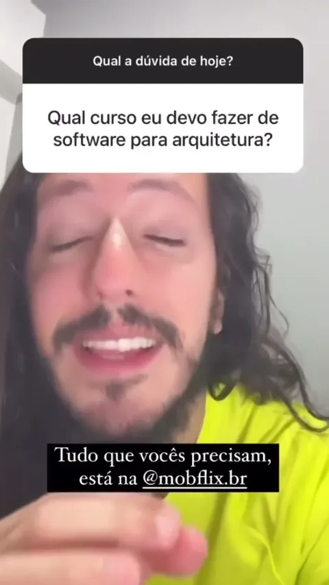 Maurício @arquitretas falando da Mobflix no Instagram