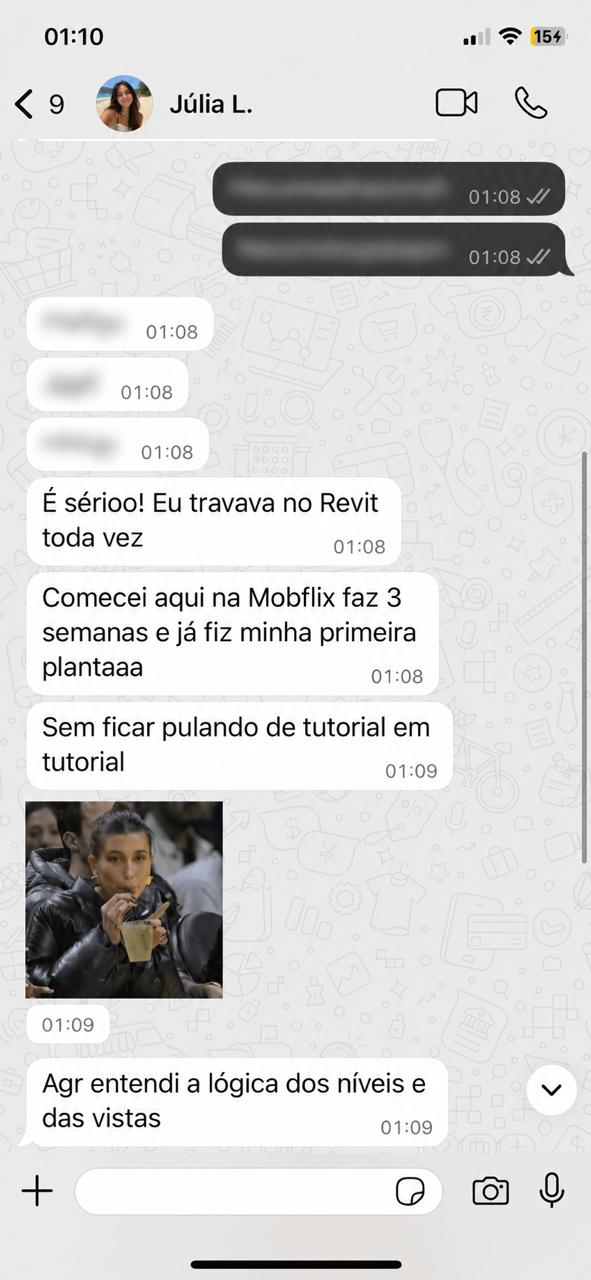Print de conversa: Júlia L. destravou nas entregas da faculdade